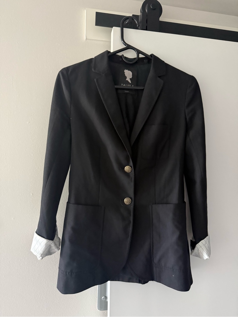 Talula Black Two-Button Tailored Blazer